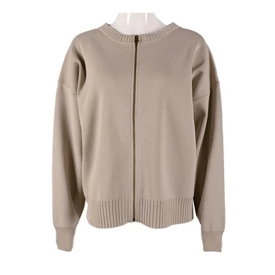 Damen-Cardigan mit Rundhalsausschnitt und Reißverschluss
